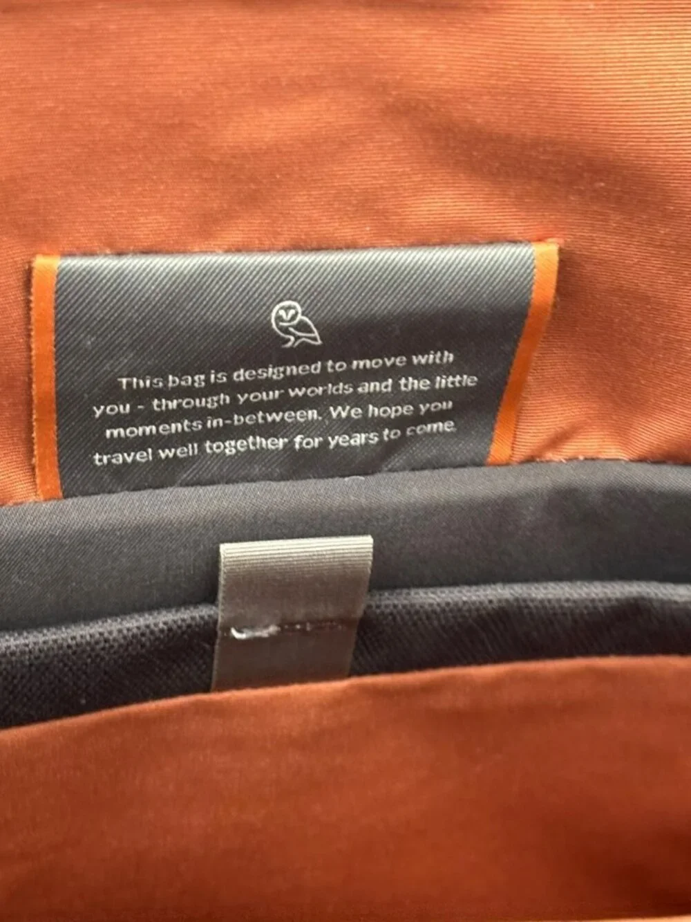 Bellroy Black Orange Canvas System Work Messenger Bag 18 x 13